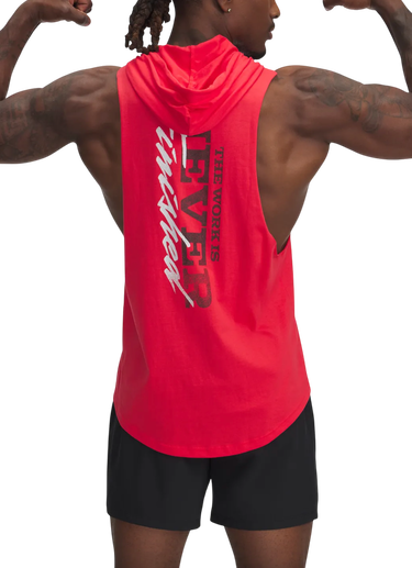 Linne Under Armour Project Rock Sleeveless Hoodie Röd | 1389947-989, 1