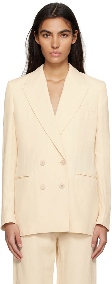 Jacka Stella McCartney Stella McCartney Double-Breasted Blazer Beige | 6500313STA49, 0