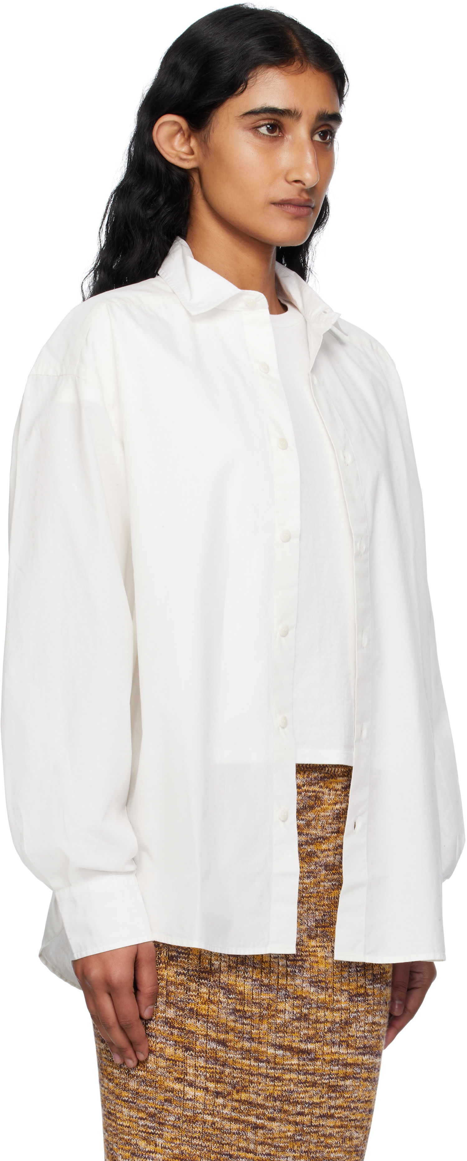 Skjorta Baserange Baserange Claude Button-Down Shirt Vit | SHCL-PO-000, 1
