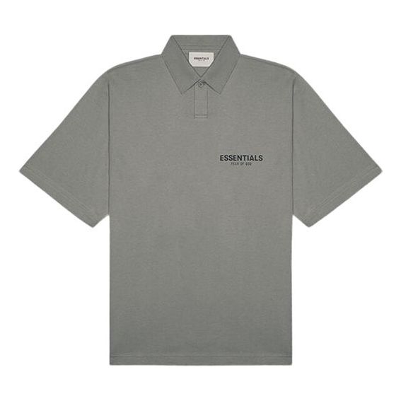 Polotröja Fear of God Essentials Logo Polo Shirt Grön | FOG-SS20-404
