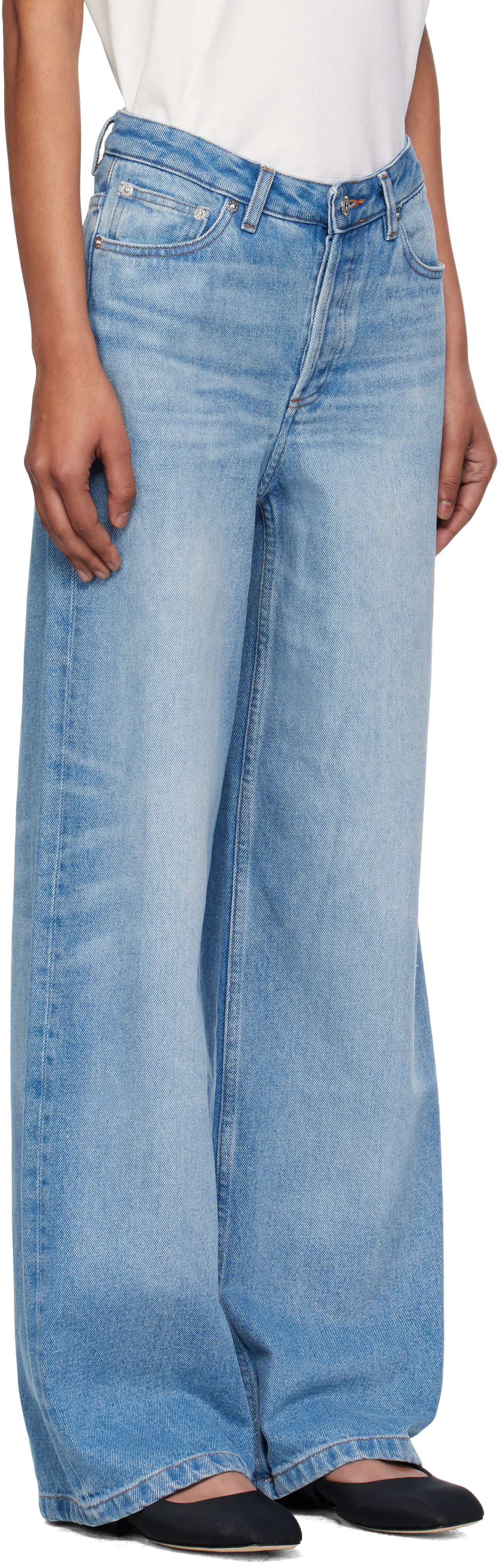 Jeans A.P.C. A.P.C. Elisabeth Wide-Leg Jeans Blå | COHIC-F09181, 1