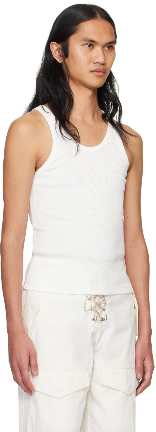 Linne Dion Lee Rivet Fitted Tank Top Vit | C3169PS24, 1