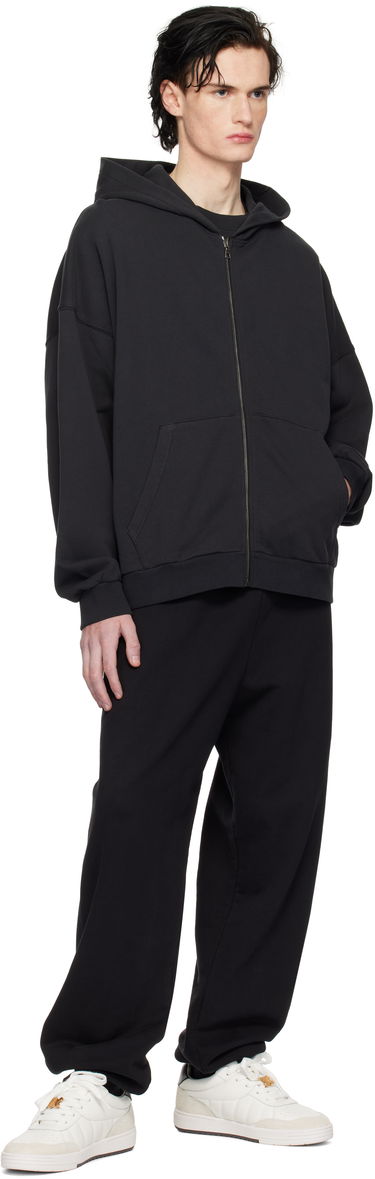 Sweatshirt Palm Angels Logo Zip Hoodie Svart | PMBE016S25FLE0031003, 3