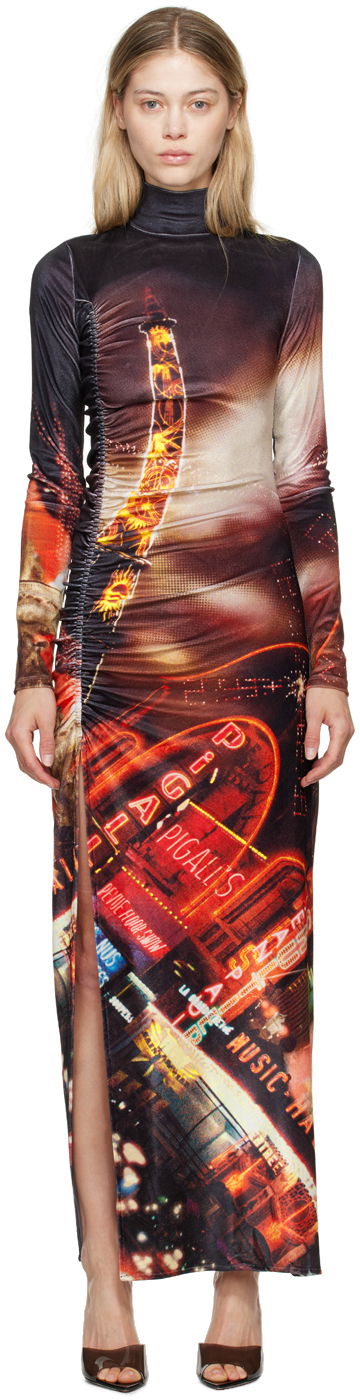 Klä Jean Paul Gaultier Gaultier 'The Velvet Pigalle' Maxi Dress Flerfärgad | 24/30-F-RO257-J554-00301550