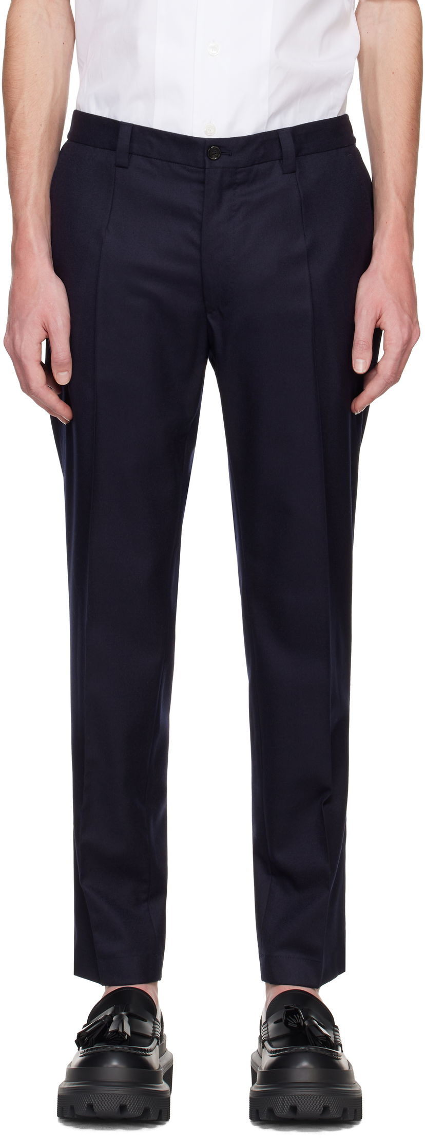 Byxor Dolce & Gabbana Tailored Flannel Trousers Blå | GW13ETFU21Q