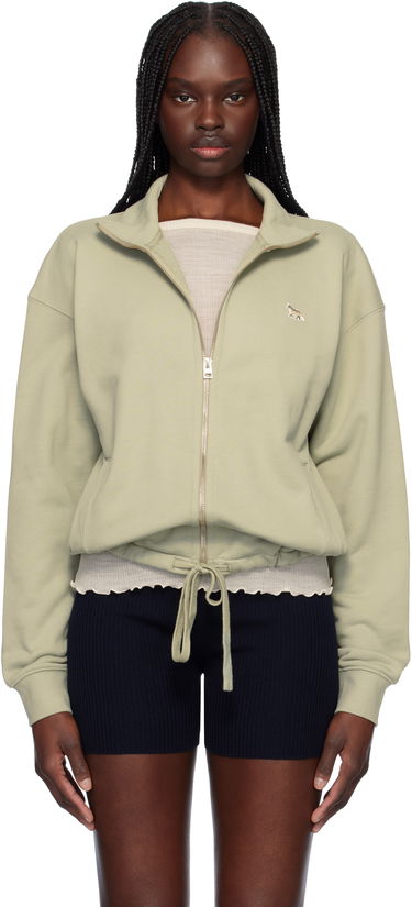 Sweatshirt MAISON KITSUNÉ Maison Kitsuné Baby Fox Patch Zip-Up Sweatshirt Grön | OW02132KM0325, 0