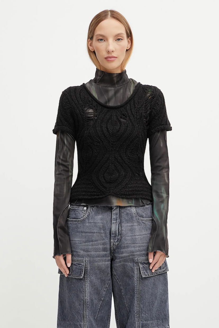 Sweater Andersson Bell Andersson Bell Layered Knit Top Svart | atb1352w