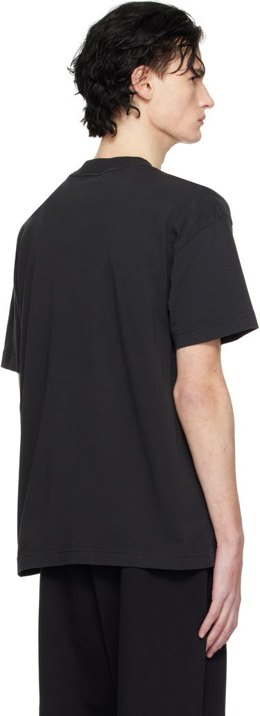T-shirt Palm Angels Curved Logo Oversize T-Shirt Svart | PMAA001S25JER0041010, 2