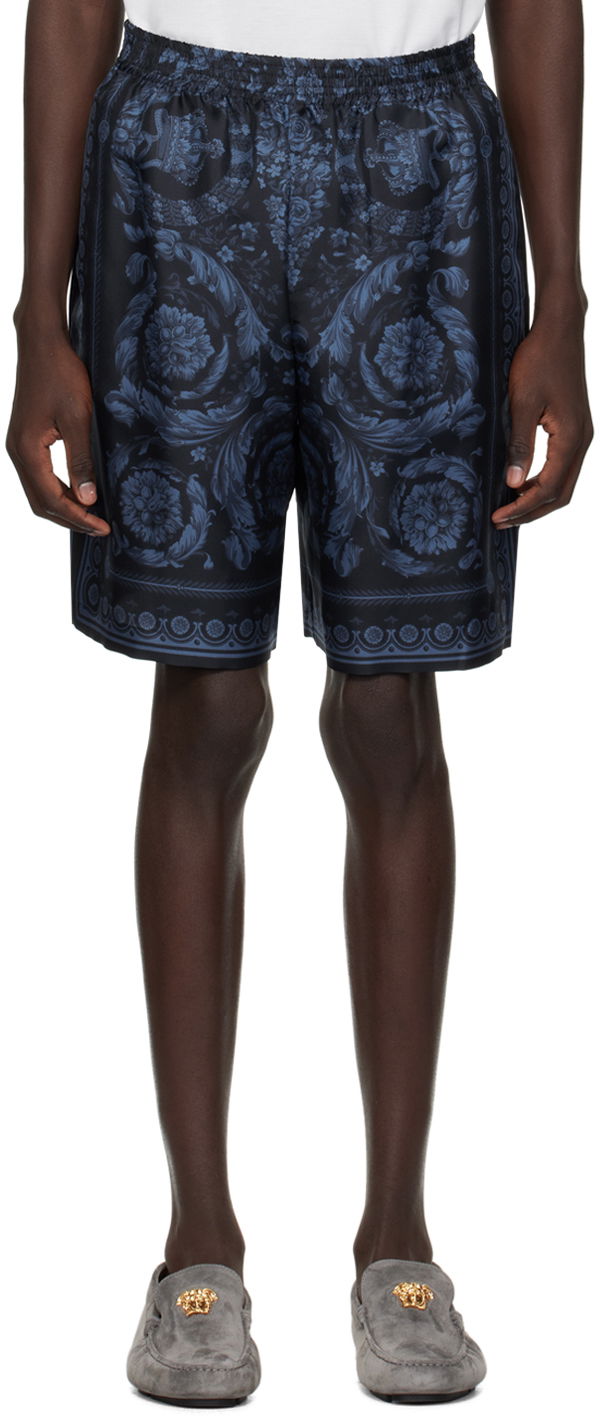 Shorts Versace Barocco Shorts Mörkblå | 1002476_1A09783