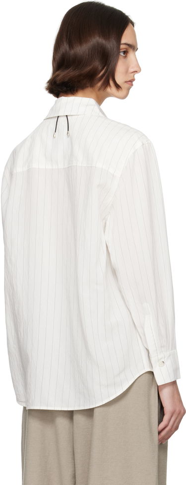 Skjorta Nanushka Nanushka Fryda Pinstriped Button-Down Shirt Vit | NW25SSTP26400, 2