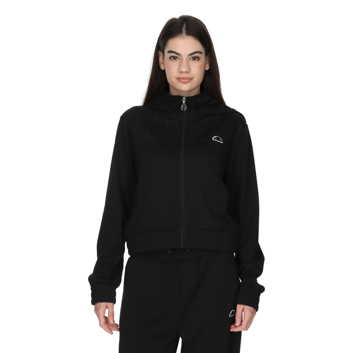 Sweatshirt Ellesse Full Zip Hoodie with Pattern Detail Svart | ELA253F660-01, 0