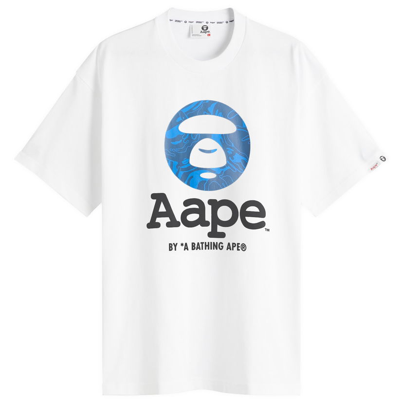 T-shirt AAPE by A Bathing Ape AAPE OG Moonface T-Shirt, Size Large Vit | AAPTEM1641XX-WHT