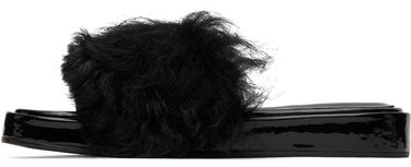 Tillbehör BY FAR BY FAR Shana Furry Slides Svart | 22FWSAHSBLTOS, 2