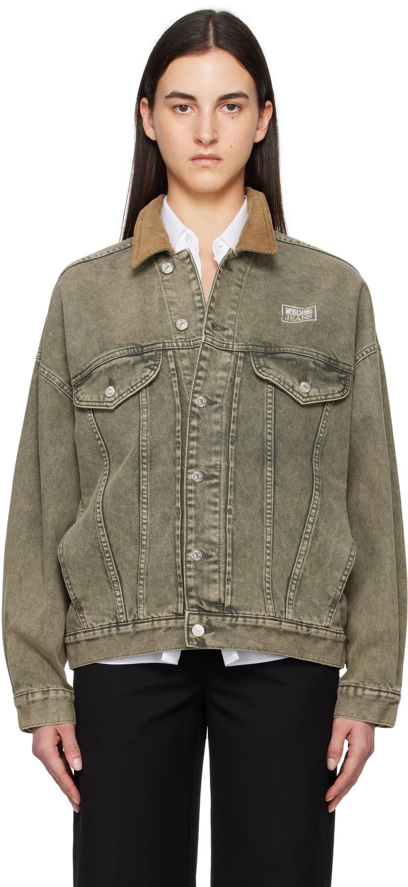 Jacka Moschino Moschino Jeans Vintage Denim Jacket Grön | 251K10508