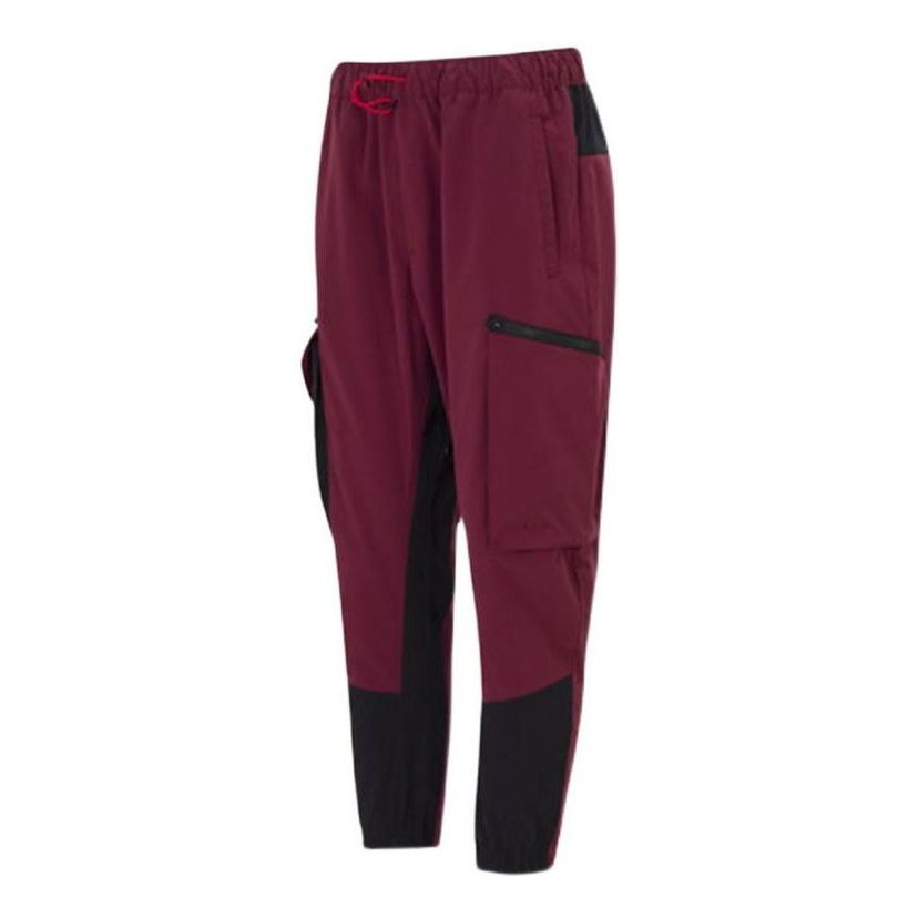 Cargo byxor adidas Originals adidas Contrast Stitch Woven Cargo Joggers Bourgogne | HC0263