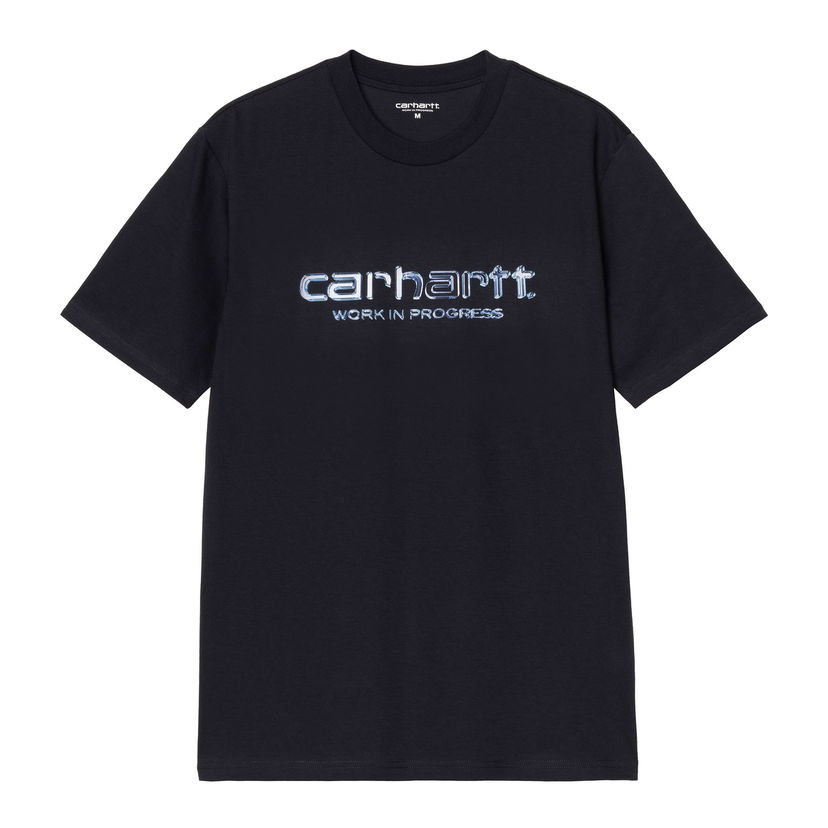 T-shirt Carhartt WIP Short Sleeve Solar Chrome Script T-Shirt WIP Mörkblå | I035205_9