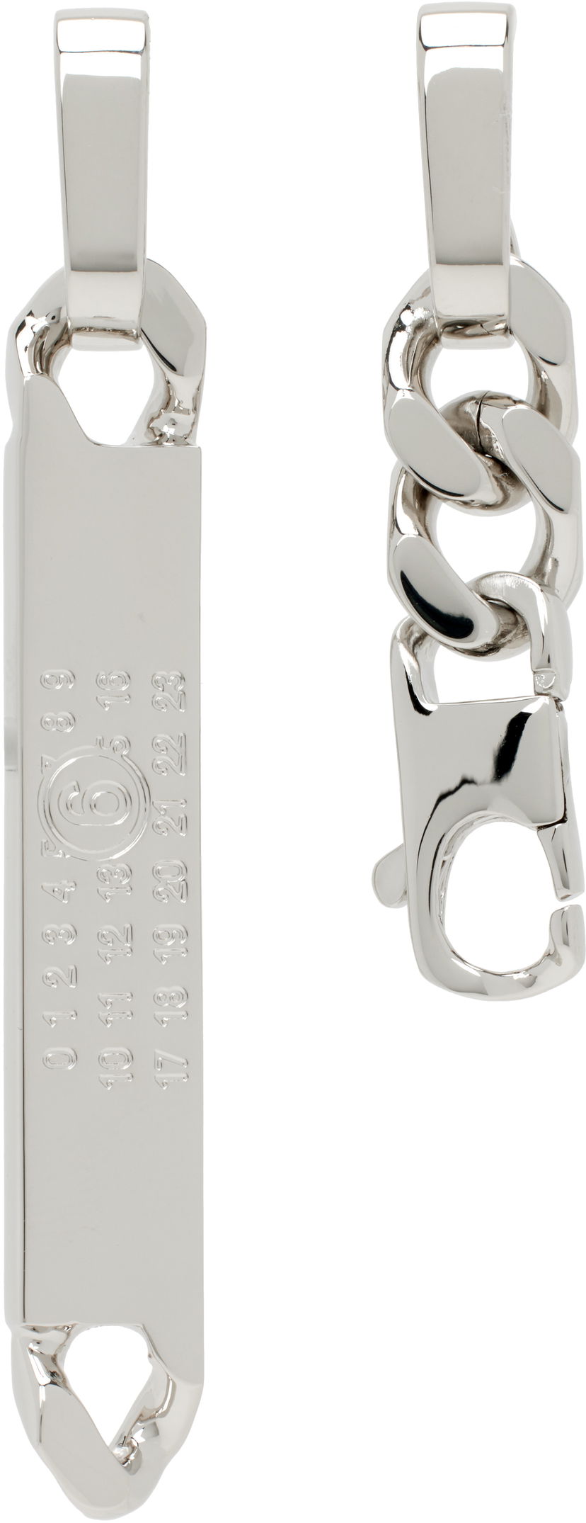 Nyckelringar Maison Margiela MM6 Maison Margiela Chain Drop Earrings Metallisk | SM6VG0099 P8371