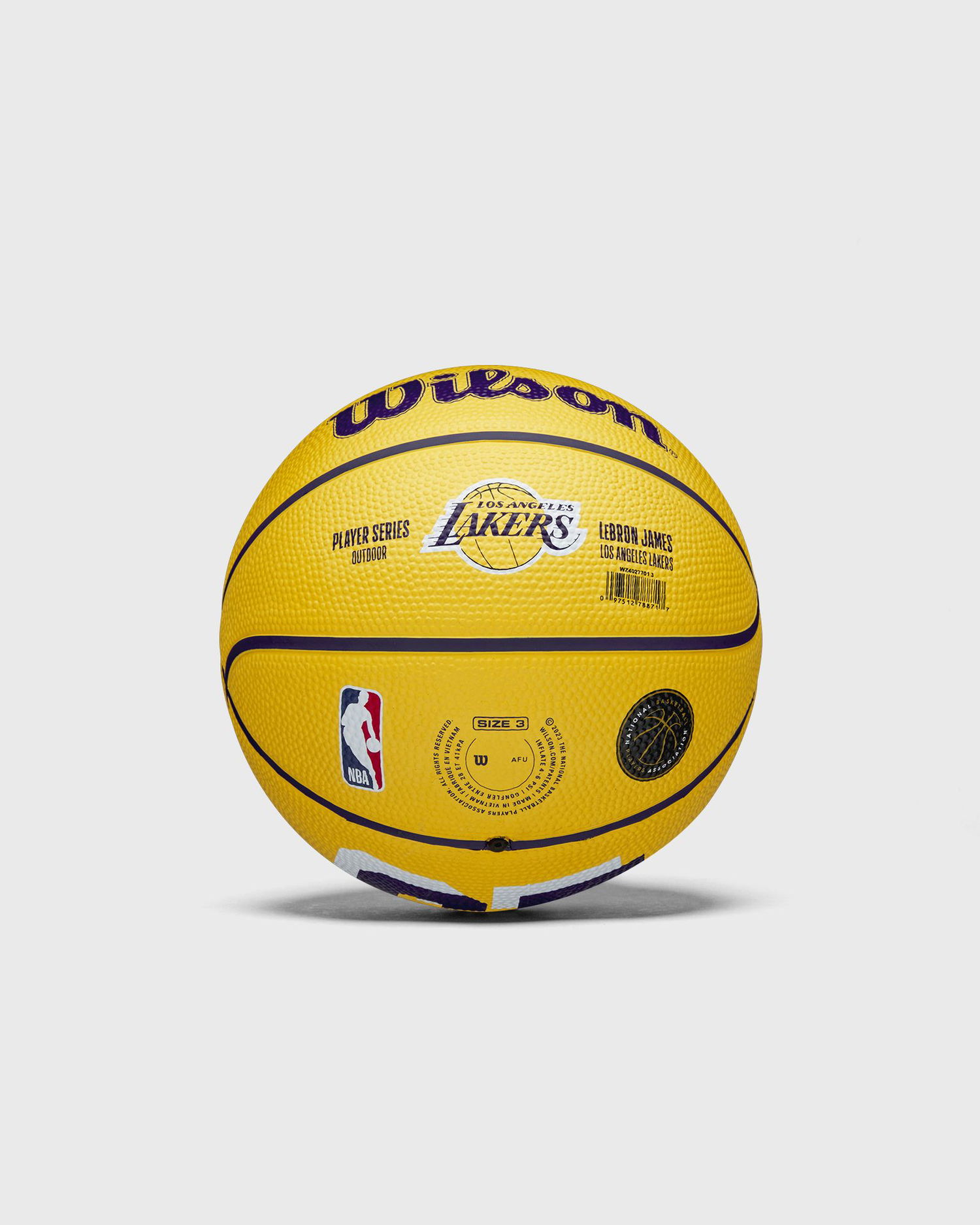 Sportutrustning Wilson Tennis LeBron James Los Angeles Lakers NBA Player Icon Player Series Outdoor Mini Basketball Gul | WZ4027701XB3, 0