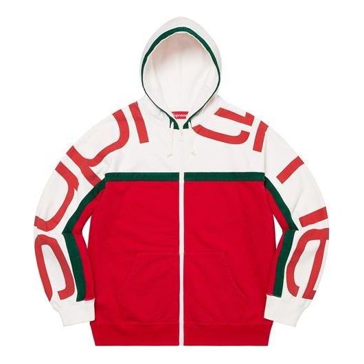 Sweatshirt Supreme Big Logo Paneled Zip-Up Hoodie Röd | SUP-FW20-305