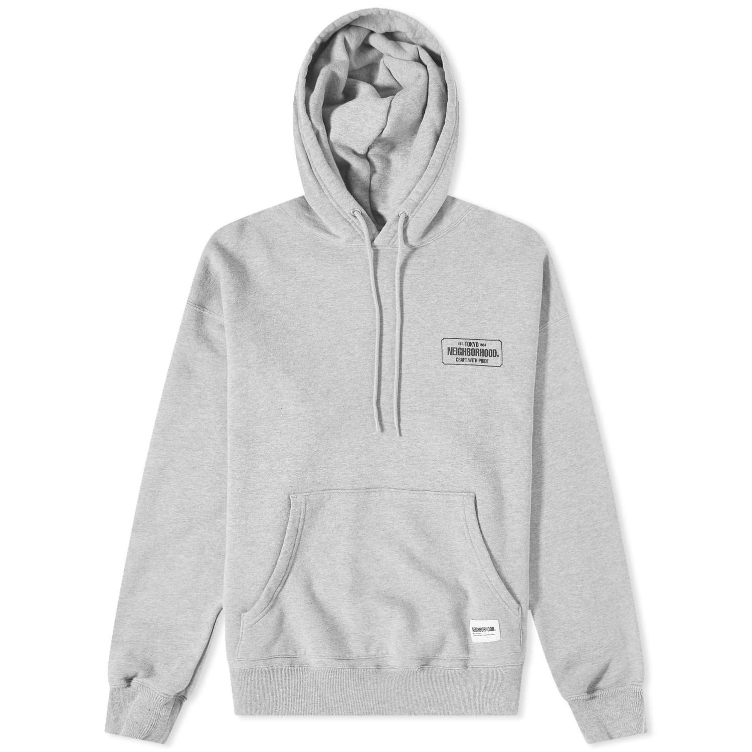 Sweatshirt Neighborhood Classic Hoodie Grå | 232UWNH-CSM03-GY, 0