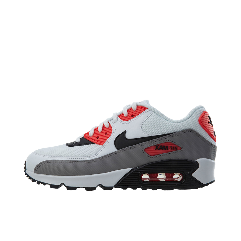 Sneakers och skor Nike Air Max 90 White Black-Dust-Solar Red W Grå | 325213-132