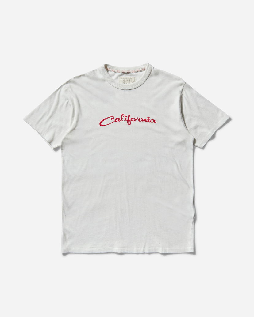T-shirt ERL Signature California T-Shirt Vit | ERL10T001 2