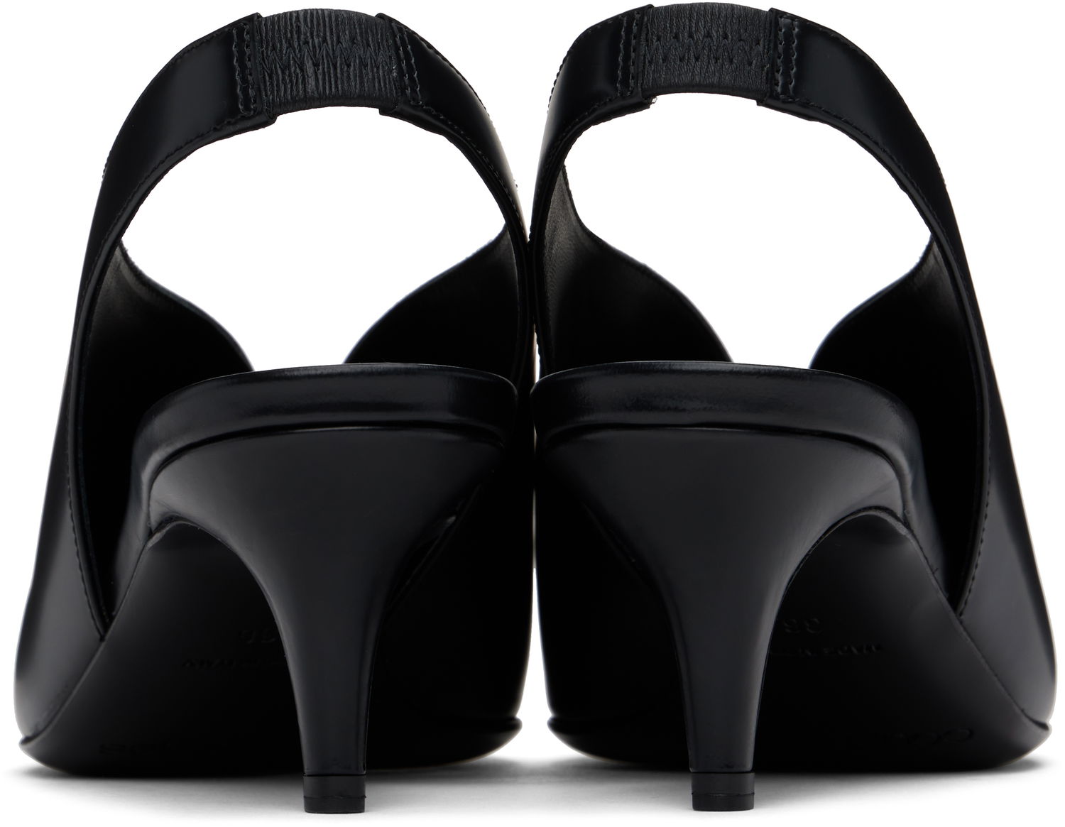 Sneakers och skor Courrèges Slingback Leather Heels Svart | 324SPP015CV0033, 1