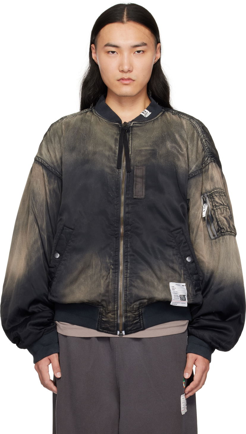 Bomberjacka Maison MIHARA YASUHIRO MIHARA YASUHIRO Distressed Flight Bomber Jacket Svart | J13BL151