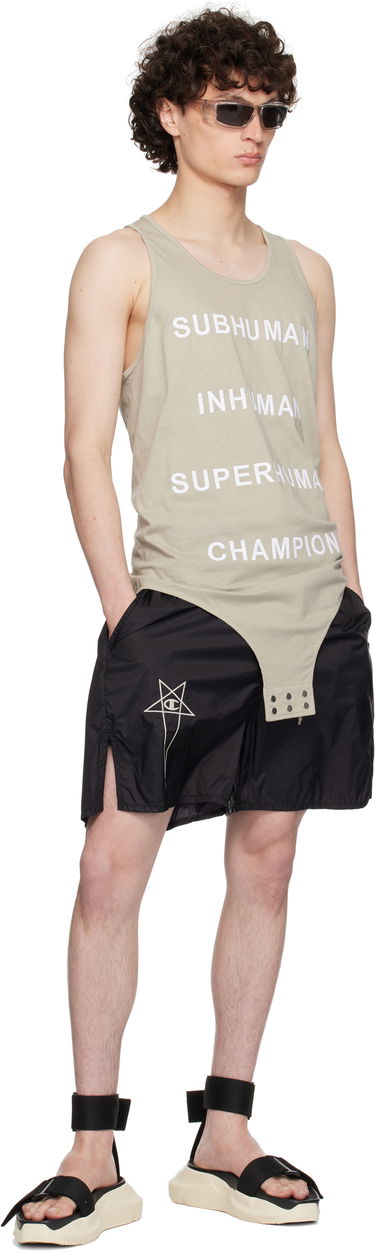 Shorts Rick Owens Rick Owens Champion Edition Taffeta Shorts Svart | CM01E1681 CHNY NYLON, 4