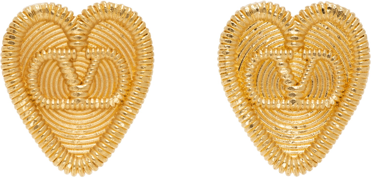 Örhängen Valentino Valentino Garavani Fil Perdu Heart Gold Earrings Metallisk | 6W0J0Z54MET, 0
