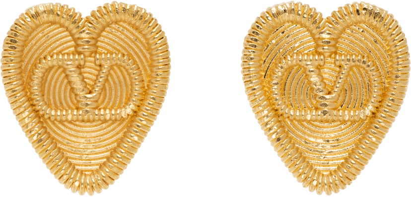 Örhängen Valentino Valentino Garavani Fil Perdu Heart Gold Earrings Metallisk | 6W0J0Z54MET