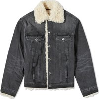 Jacka AMI Patch Logo Lined Trucker Jacket Grå | UJK239-DE0018-031, 1