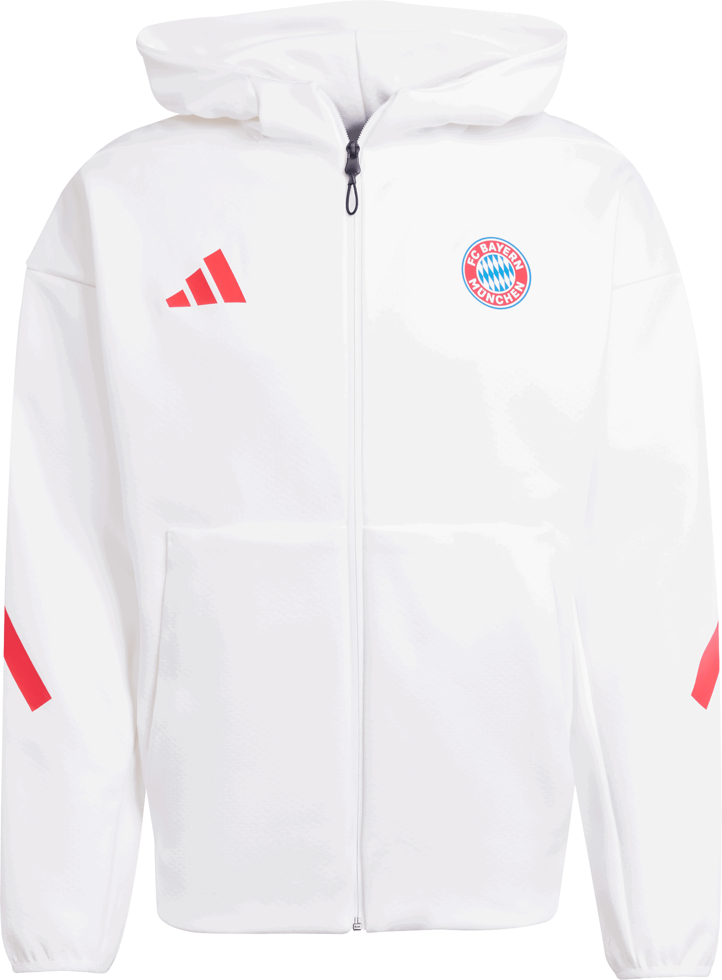 Sweatshirt adidas Originals FC Bayern Munich Z.N.E. Anthem Full-Zip Hoodie Vit | jm9439, 0