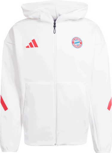 Sweatshirt adidas Originals FC Bayern Munich Z.N.E. Anthem Full-Zip Hoodie Vit | jm9439, 0