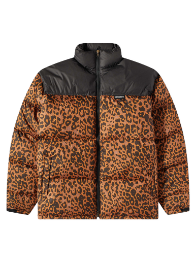 Pufferjacka VETEMENTS Logo Puffer Jacket Leopard/Black Orange | UE54JA120L