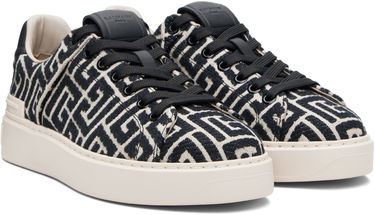 Sneakers och skor Balmain Monogram Jacquard B-Court Flerfärgad | FN1VI690TJCM, 3