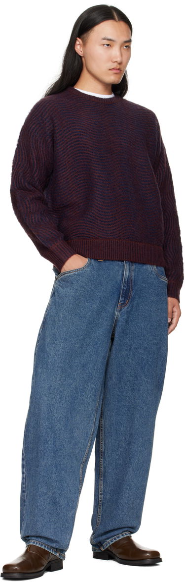 Sweater Dime Dime Mohair Wave Knit Sweater Bourgogne | DIMEFA254BUR, 3