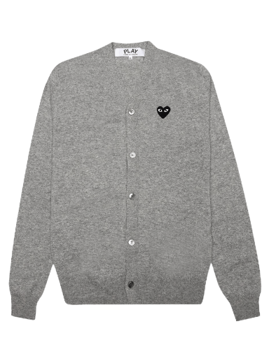 Sweater Comme des Garçons PLAY Heart Wool Cardigan Grå | az n024 051 2