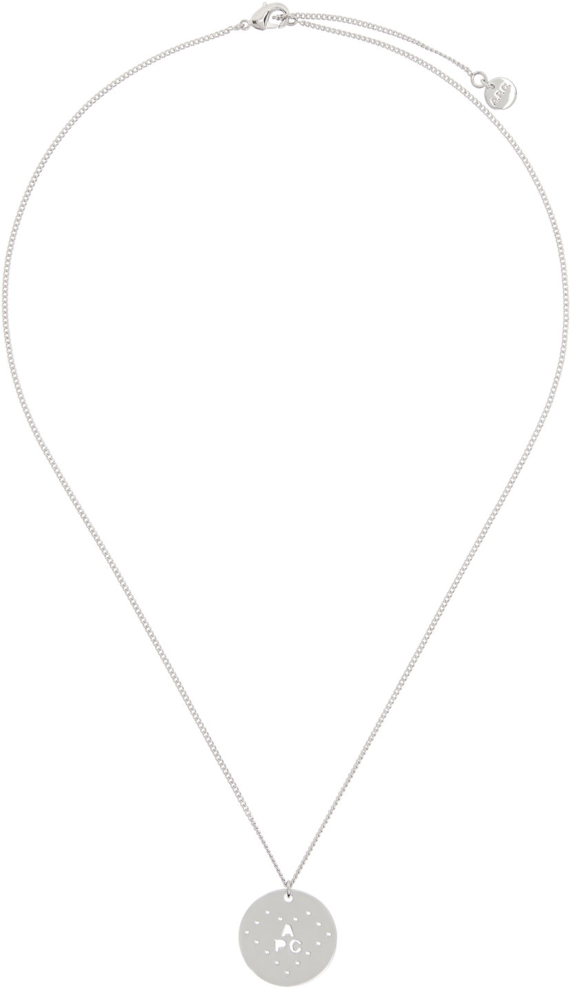 Halsband A.P.C. A.P.C. Eloi Perforated Disc Pendant Necklace Metallisk | MEAEC-M70868