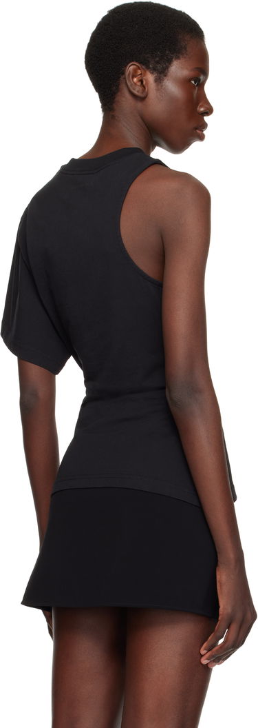 Linne Courrèges Courrèges Scuba One-Sleeve T-Shirt Svart | 225JTS201JS0107, 2