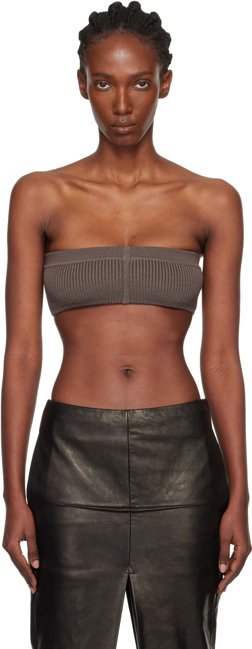 Crop top Rick Owens Rick Owens Concordians Slim Bandeau Top Grå | RO02E4673 KWVMH