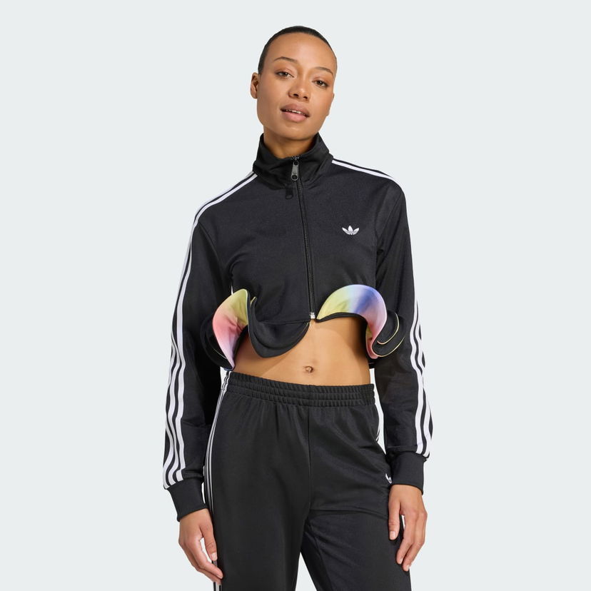 Jacka adidas Performance adidas x Jeremy Scott Pride Fashion Cropped Track Jacket Svart | JW0828