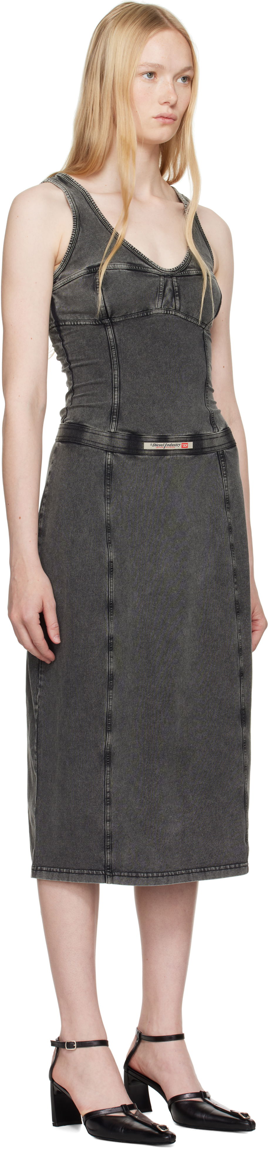 Klä Diesel Diesel D-Inny Midi Dress Grå | A16591 0NJBJ, 1
