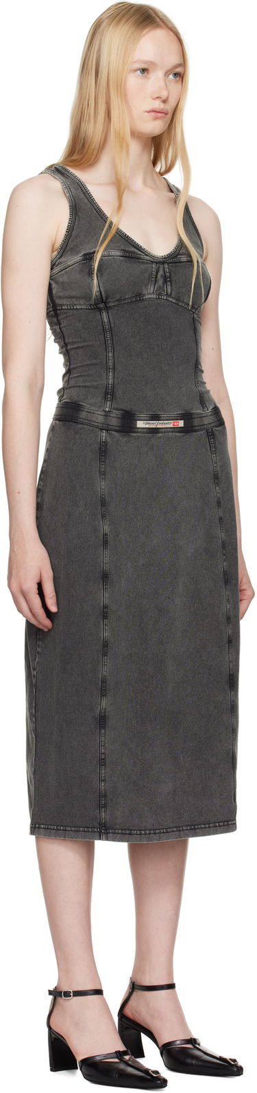 Klä Diesel Diesel D-Inny Midi Dress Grå | A16591 0NJBJ, 1