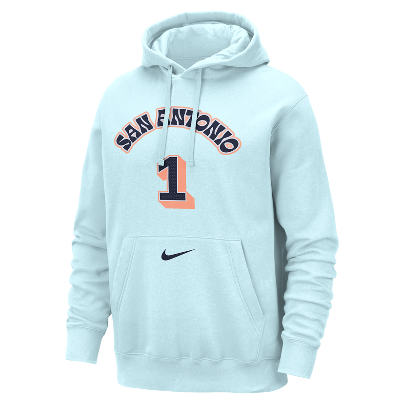 Sweatshirt Nike San Antonio Spurs City Edition Dri-FIT Hoodie Blå | HQ3778-476