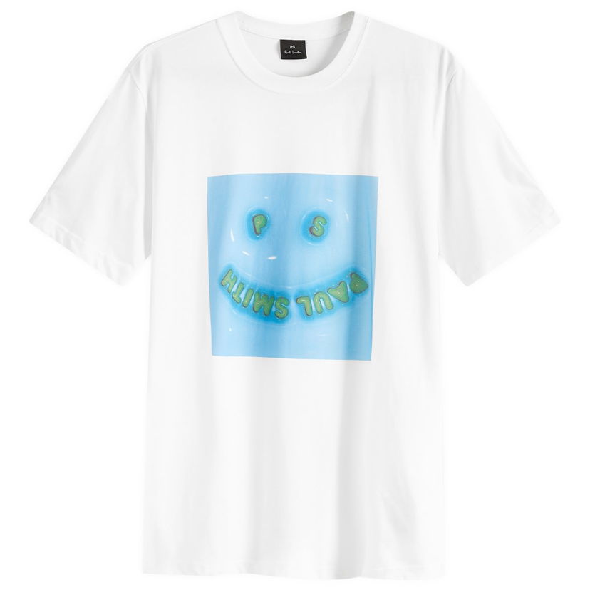 T-shirt Paul Smith Paul Smith Blow Up Happy T-Shirt Vit | M2R-011R-NP4643-01