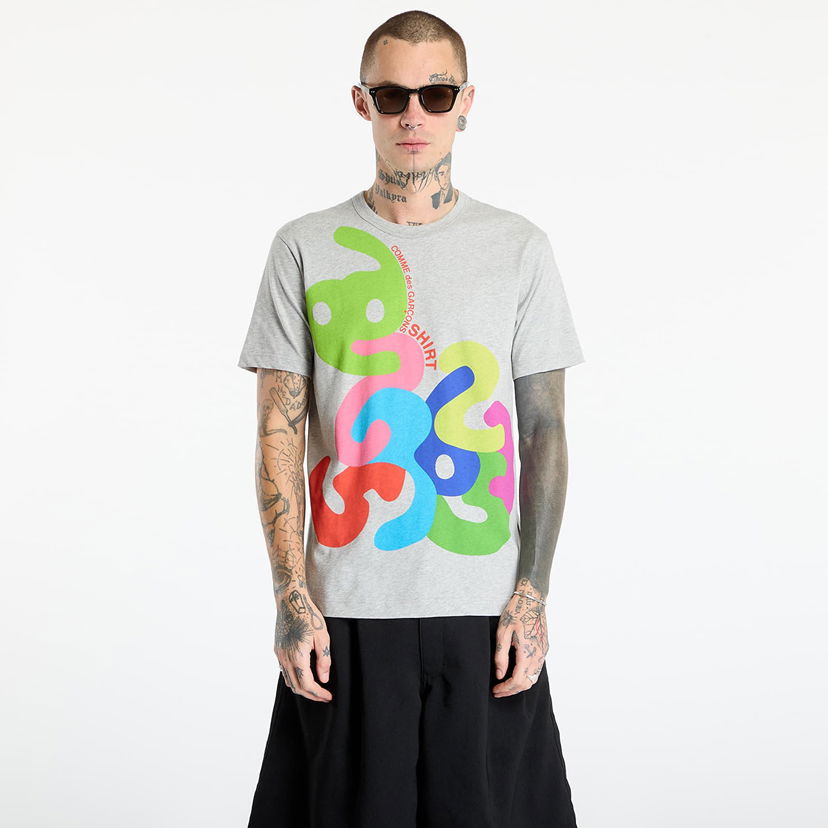T-shirt Comme des Garçons Comme des Garçons SHIRT T-Shirt With Graphic Print Grå | FP-T003-W25 Black