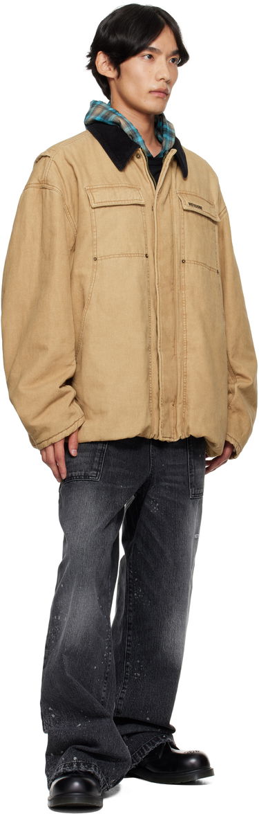 Jacka We11done We11done Washed Work Jacket Beige | WD-JP2-25-070-U-BG, 3