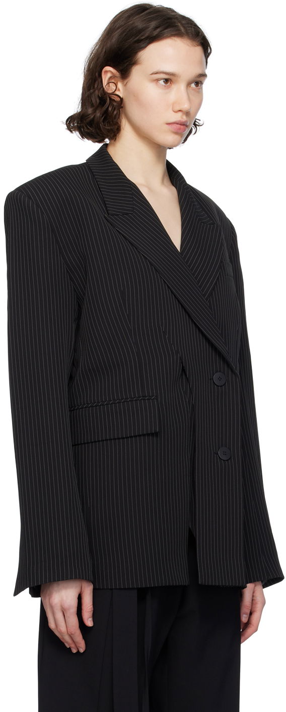 Jacka Ottolinger Ottolinger Split Pinstripe Blazer Svart | 2301612, 1