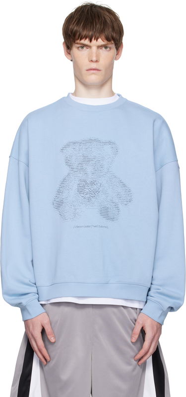 Sweatshirt We11done Coding Teddy Sweatshirt Blå | WD-TS2-25-789-U-BL, 0